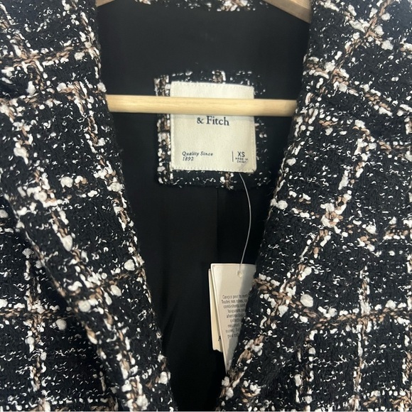 Abercrombie tweed blazer dress black size xsmall - Picture 4 of 7
